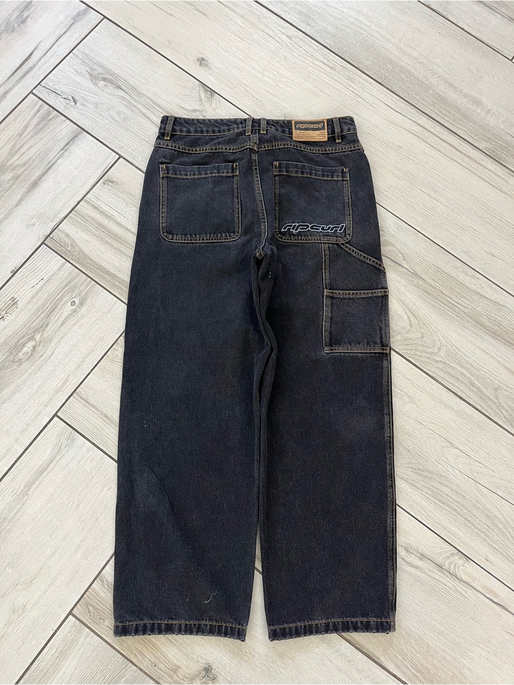Rip Curl Y2K Men's Dark Black Baggy Carpenter Jeans